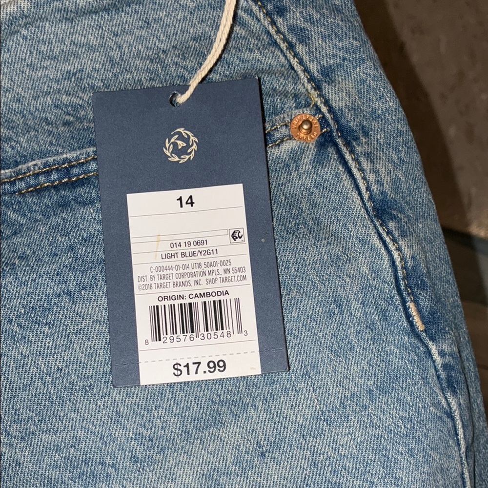 Button-Fly Denim Shorts